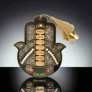 ฮัมซาชิปคริสตัลรักษาด้วยมือที่มีคุณภาพระดับพรีเมี่ยมเพื่อดึงดูดความมั่งคั่งของตกแต่งผนังพลอยที่แขวนติดผนัง - Product Image 2