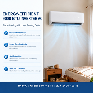 Climatiseur Split Inverter 9000 BTU Mini Climatiseur Mural <span class=keywords><strong>Froid</strong></span> Seul R410A T1 OEM ODM - Product Image 3