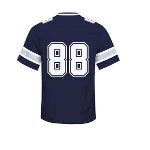 Camisetas de fútbol americano de malla de poliéster personalizadas para hombre, camisetas transpirables de talla grande con mangas cortas, conjuntos con estampado sublimado - Product Image 3