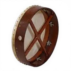 Tambor Chamánico Profesional Bodhrán, Instrumento de Percusión de Abedul con Parches de Piel de Cabra, Tambor Tradicional de Madera de Sauce - Product Image 2