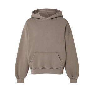 100% Cotton 300GSM Heavyweight Terry <b>American</b> Style Lazy Loose Thin Regular Shoulder Pullover Embroidery Fleece Winter <b>Clothing</b> - Product Image 1