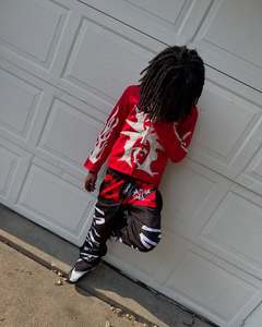 Chándal personalizado con cremallera y lavado ácido para hombre, Sudadera con capucha en blanco y pantalones de chándal acampanados, conjunto de otoño estilo Hip Hop de tela de rizo - Product Image 2