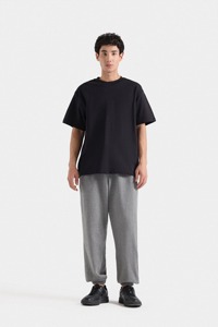 T-Shirt d'été personnalisé pour hommes haut ample à manches courtes mode de rue décontractée sport respirant haut tricoté - Product Image 2