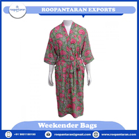Kimono de Cambric doux à imprimé floral indien avec bretelles spaghetti enveloppant respirant pour l'été-meilleur prix