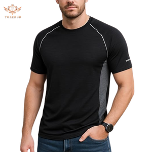 Camisetas de cuello redondo de secado rápido activo para hombre de calidad superior, camisetas atléticas de manga corta para correr y entrenar en el gimnasio, ropa deportiva a granel - Product Image 5