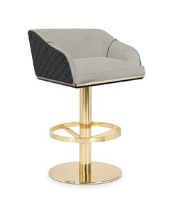 Golden Finished Frame Modern Design Bar Chair with Strong & Eco-Friendly Features for Commercial Use in Hotels and Restaurants - Product Image 1