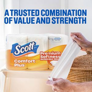 กระดาษชำระแบบใช้แล้วทิ้ง Scott ComfortPlus เนื้อนุ่ม 12 ม้วนแบบสามชั้น 231 แผ่นต่อม้วน 1 ชั้น ผ่านการรับรองจาก Alibaba - Product Image 5