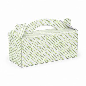 Caja de Cartón Reciclado Personalizada con Asa, 25x10x10 cm, Laminación Brillante - Product Image 1