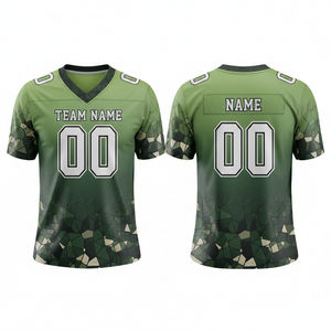 Maillot de football américain personnalisé pour homme, 100 % polyester respirant, uniforme de sport grande taille, manches courtes, tenue d'équipe personnalisée - Product Image 3