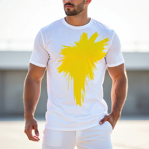 Workout Fitness Wear T Shirt Men Short Sleeve Summer Slim Fit Tee Shirt Men's Jogging Wear <b>TShirt</b> Mens - Product Image 3