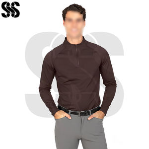 Vêtement de base équestre pour homme de qualité supérieure, antibactérien, à séchage rapide, mélange polyester/spandex, vêtements de sport pour l'équitation - Product Image 2