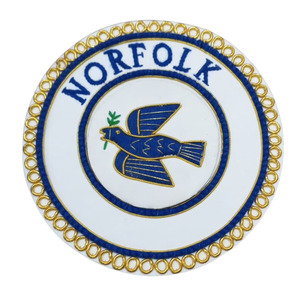 Best Selling Customized Lion Logo Embroidery <b>Badges</b> 3D Design High Quality Masonic Regalia Apron <b>Badges</b> Emblems - Product Image 2