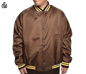 Chaqueta Universitaria de Satén Personalizada con Logotipo Bordado, Prendas Transpirables de Alta Calidad, Chaqueta para Hombre - Product Image 5