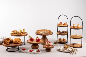 <b>Wood</b> and Resin <b>Cake</b> <b>Stand</b> Elegant Decorative Dessert <b>Stand</b> for Wedding Birthday Party and Modern Home Kitchen Use From India - Product Image 5