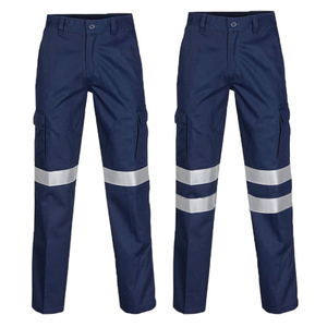Pantalones de Trabajo de Seguridad Reflectantes de Algodón 100% con Logotipo Personalizado al por Mayor, Ropa de Trabajo Protectora para Uniformes de Trabajadores de la Construcción - Product Image 3