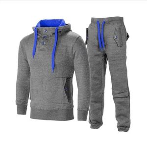 Chándal Deportivo de Invierno para Hombre, con Capucha, Color Sólido, 100% Algodón, Transpirable, Informal, a la Moda, Talla Adulto, Personalizado, en Oferta - Product Image 1