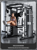 Equipo de fitness con estructura de pórtico, máquina Smith multifuncional, equipo para sentadillas, estructura de empuje horizontal, dispositivo de entrenamiento integral