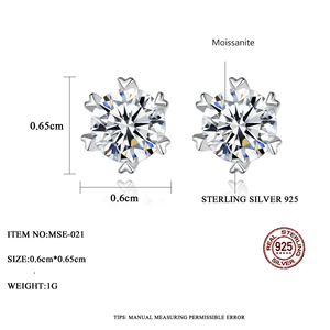 Pendientes de Moissanita con Forma de Corazón de 1 Quilate, Brillantes y Elegantes - Product Image 5