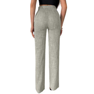 Pantalones rectos de cintura alta de Venta caliente de moda Pantalones de mujer casuales antiarrugas y respetuoso con el medio ambiente - Product Image 2