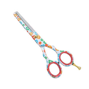 Ciseaux amincissants de coiffeur à motif floral vente en gros de ciseaux amincissants de beauté à lames tranchantes et durables avec logo - Product Image 2