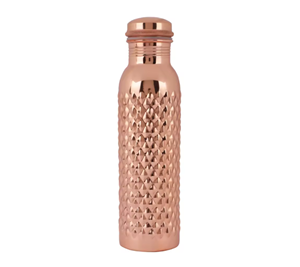 Customizable New Portable Pure Copper Water <b>Bottle</b> Modern Art Unique Design for Home Office Dining Outdoor Home Use Drinkware - Product Image 1