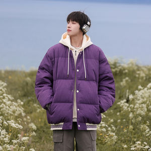 Recién llegado, abrigo de invierno para hombre, chaqueta de plumón, abrigos gruesos y cortos de burbujas, chaquetas de manga larga de PU - Product Image 1