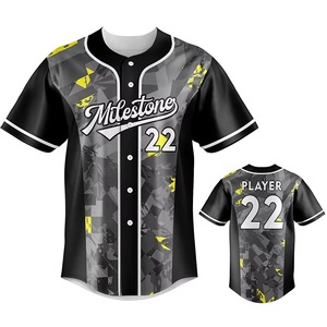 Camiseta de béisbol sublimada de poliéster 100% de estilo deportivo personalizado, camisetas deportivas de softball transpirables, juego de ropa deportiva - Product Image 3