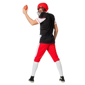 ชุดเครื่องแบบทีมอเมริกันฟุตบอลชุดเสื้อผ้าทอลายทแยงวัสดุโพลีเอสเตอร์แบบระบายอากาศสำหรับทุกเพศพร้อมชื่อทีมที่กำหนดเอง - Product Image 5