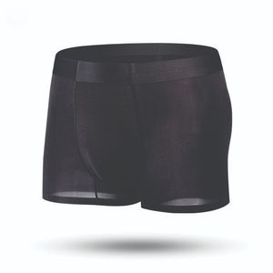 Calzoncillos Boxer Personalizados para Hombre, Transpirables, de Malla, de Secado Rápido, de Color Sólido, de Material de Seda, Talla Grande, con Logotipo Personalizado - Product Image 5