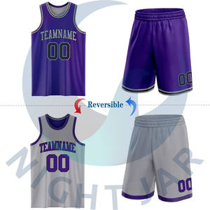 Meilleure qualité réversible personnalisé grande taille basket-ball uniforme ensemble conception respirante OEM fournisseur pour la vente en gros vêtements de basket-ball - Product Image 5