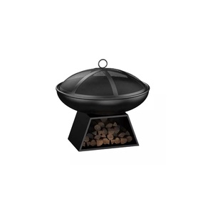 หลุมไฟโลหะพร้อมฐานเก็บไม้ตกแต่งกลางแจ้งดีไซน์ล่าสุด - Product Image 1