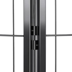 Corralito de Metal para perros hecho a mano, casa portátil para mascotas, valla plegable, corralito negro para mascotas con puerta para animales al aire libre - Product Image 4