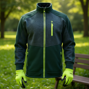 Guantes de Jardinería y Equipo de Protección TERRAX en Tejido de Lana Verde Oscuro/Lima - Product Image 3