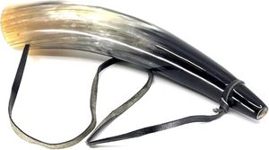 Authentic Premium Ox Horn <b>Trumpet</b> Style Hunting Horn Perfect for Re-Enactment on Sale - Product Image 2