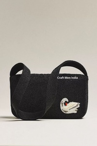 Sac à main en perles fait main pour femmes, très populaire, sac à bandoulière tendance avec pompon, sac de luxe de marque pour femmes, sac bandoulière - Product Image 5