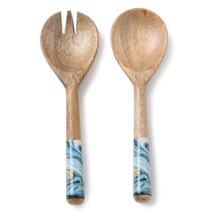 Juego de cucharas de madera de mango de diseñador de alta calidad de lujo Cubiertos de madera elegantes para bodas y restaurantes - Product Image 1