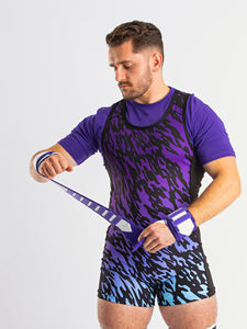 Heavy Duty Custom Stripes Velcro Elástico Suave Gimnasio Entrenamiento Levantamiento de pesas Muñequera Personalizado Doble Cosido Muñequera - Product Image 4