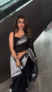 New Fashionable Economical Bollywood Style Kota Silk <b>Saree</b> <b>Blouse</b> Piece Indian Women's Summer Winter Party Wear Viscose - Product Image 4