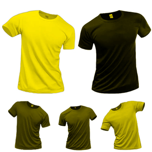 T-shirt à manches courtes en coton décontracté d'été 180g pour hommes, couleur unie, col rond, respirant, anti-rétrécissement, respectueux de l'environnement, directement en usine - Product Image 1