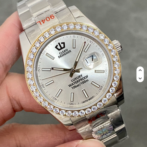 Montre pour homme de luxe avec boîtier carré, sertie de diamants Moissanite VVS1, bracelet en tissu ABS, étanche 5 ATM, mouvement mécanique automatique - Product Image 3