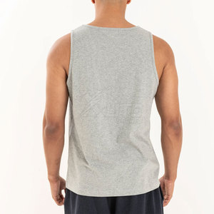 Camiseta sin mangas para hombre, corte ajustado, tejido de poliéster/algodón transpirable, para gimnasio, entrenamiento, rendimiento atlético, pedido al por mayor - Product Image 2