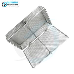 Cesta de Malla Fina Manual con Tapa, Bandeja de Acero Inoxidable de Alta Calidad para la Limpieza y Esterilización de Instrumentos Médicos - Product Image 6