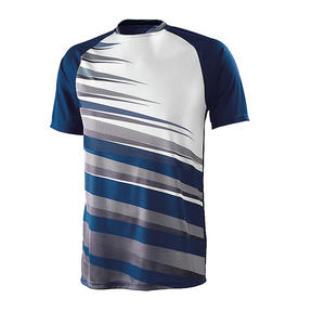 Maillot de football personnalisé en polyester/coton à col en V, respirant, avec nom et numéro du joueur - Product Image 2