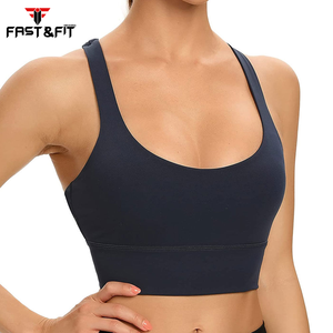 การออกแบบยอดนิยมโยคะสวมโลโก้ที่กําหนดเองระบายอากาศขนาดบวกโยคะชุดชั้นในกีฬาเสื้อสําหรับผู้หญิงสําหรับขาย - Product Image 3