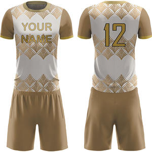 Uniforme de fútbol transpirable Tela ligera y cómoda Impresión por sublimación personalizada Impresión del número de nombre del jugador - Product Image 4