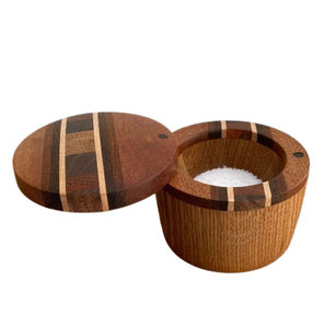 Matériel de haute qualité Boîte à sel en bois d'acacia Couleur marron clair Bois naturel Sel Poivre Gadgets de cuisine - Product Image 2