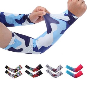Spandex/Polyester <b>Compression</b> Sports <b>Arm</b> <b>Sleeve</b> Softball Baseball Cycling High Quality Water Resistant Breathable Sports - Product Image 1