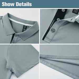 Pull imprimé pour homme pour T-shirt polo Maillot à manches courtes en t-shirt de couleur unie - Product Image 3