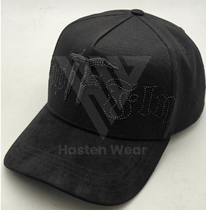 หมวกแก๊ป 5 แผง แบบดันดี้ ผ้าหนังกลับ ซับในผ้าซาติน ปักลายเพชร สำหรับผู้ชาย - Product Image 3