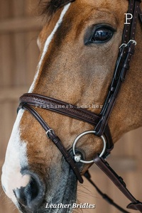 Meilleure vente de bride de cheval en cuir personnalisée de styles occidentaux anglais bride d'équitation en cuir véritable fournisseur en gros tendance - Product Image 4